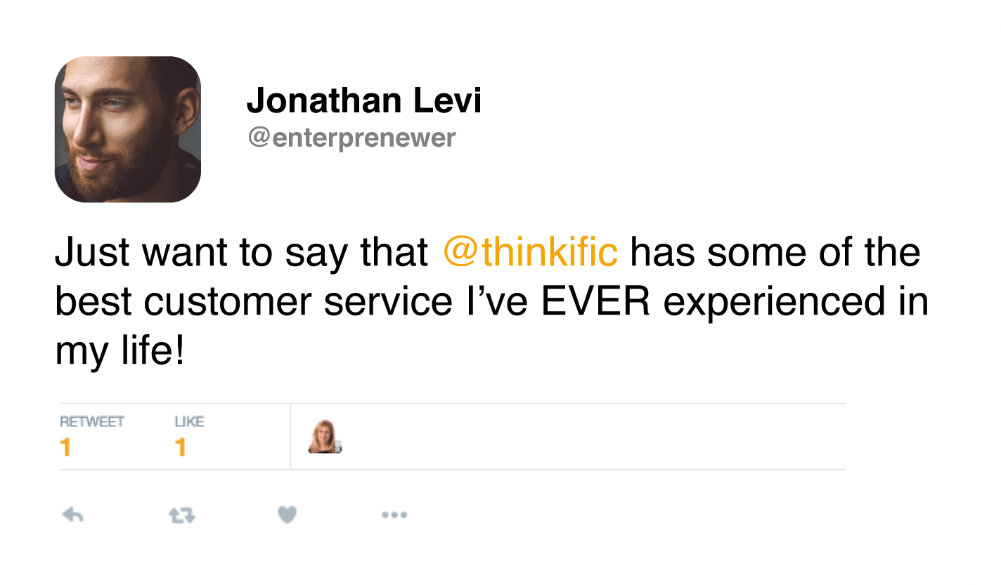 Twitter customer appreciation